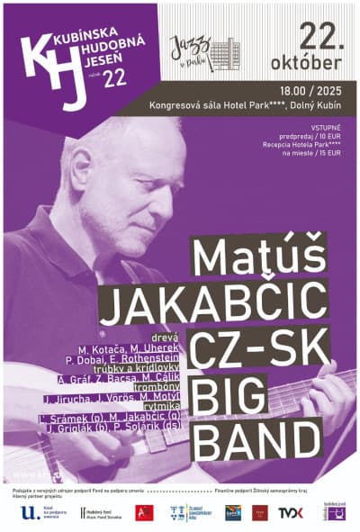 Plagát koncertu Matúš Jakabčic CZ-SK Big Band