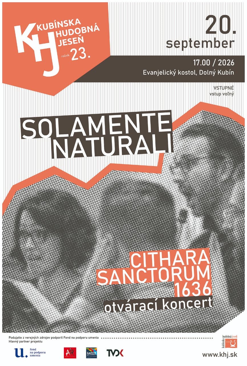 Plagát koncertu Solamente naturali